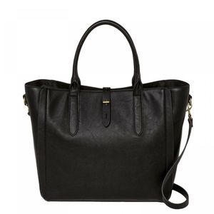 NWT Tote Handbag With Toggle Hardware Black